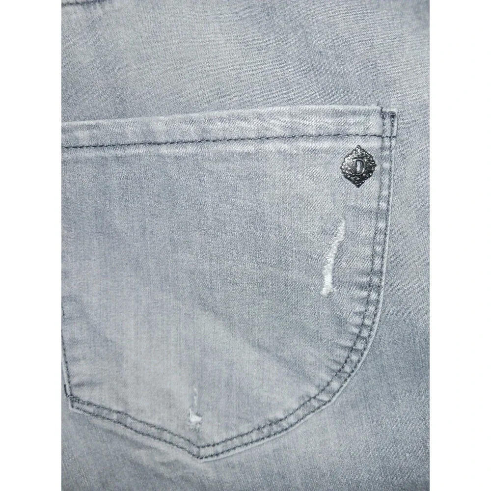Democracy Ab Technology Jeans Womens 24W Grey Distressed Slimming High Rise - Picture 5 of 11